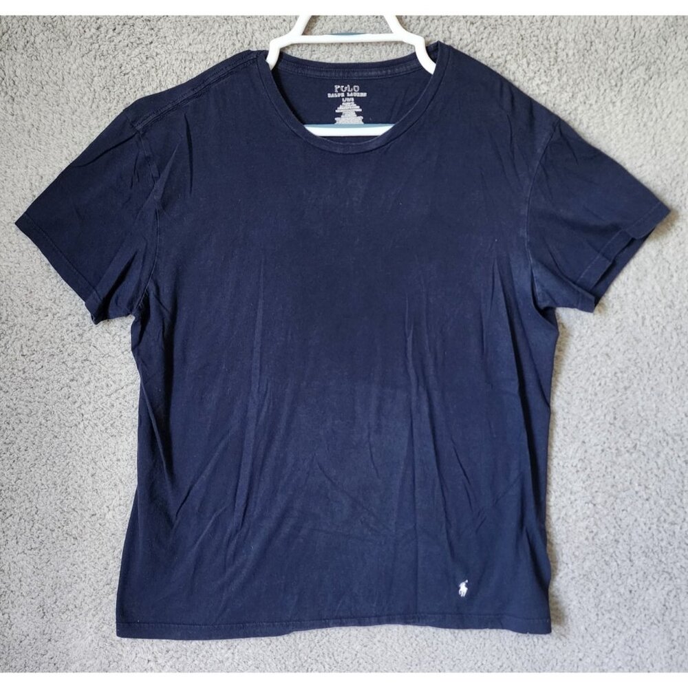 POLO Ralph Lauren Navy Blue Pony Logo Classic Fit T Shirt Size Large 100% Cotton